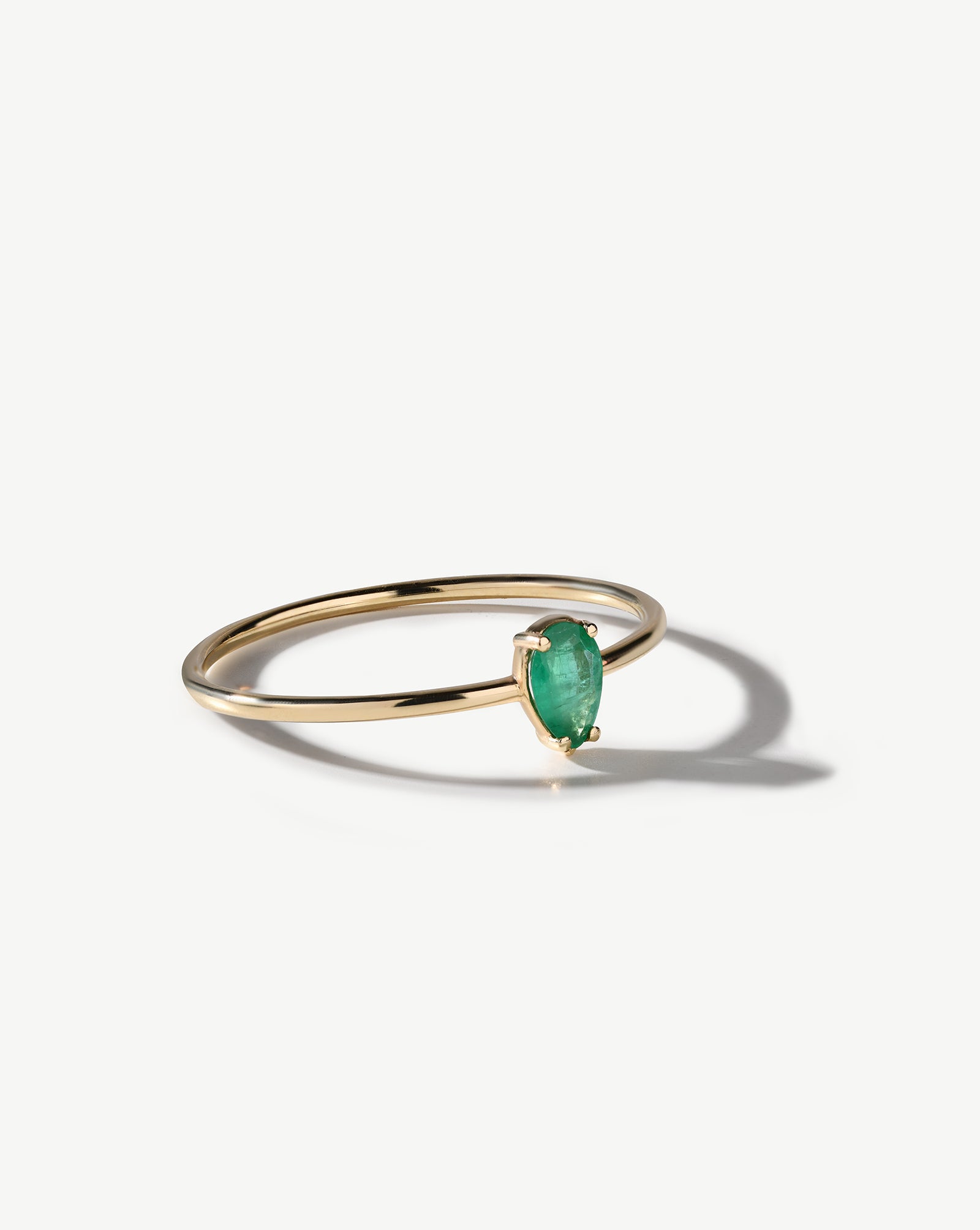 Pear Cut Emerald Ring