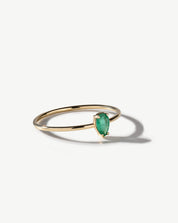 Pear Cut Emerald Ring