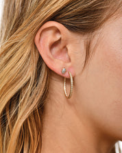 Pavé Thin Hoops