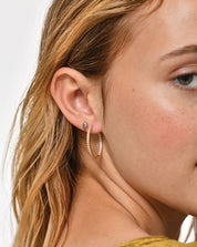 Pavé Thin Hoops