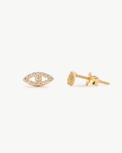 Evil Eye Pavé Studs