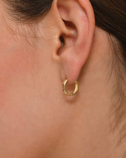 Three Stone Chunky Hoops