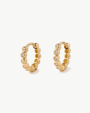 Zircona Mini Beaded Hoops