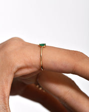 Pear Cut Emerald Ring