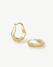 Raised Hexagon Hollow Hoops