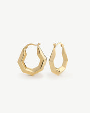 Raised Hexagon Hollow Hoops