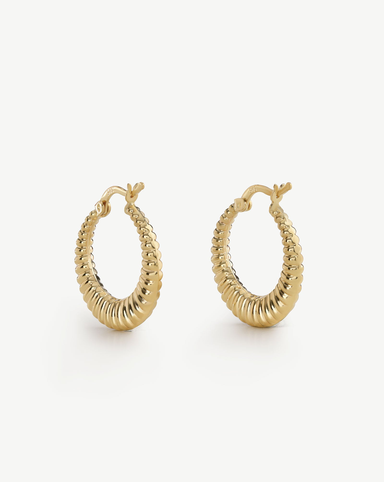 Ridged Round Hollow Hoops