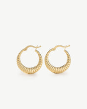 Ridged Round Hollow Hoops