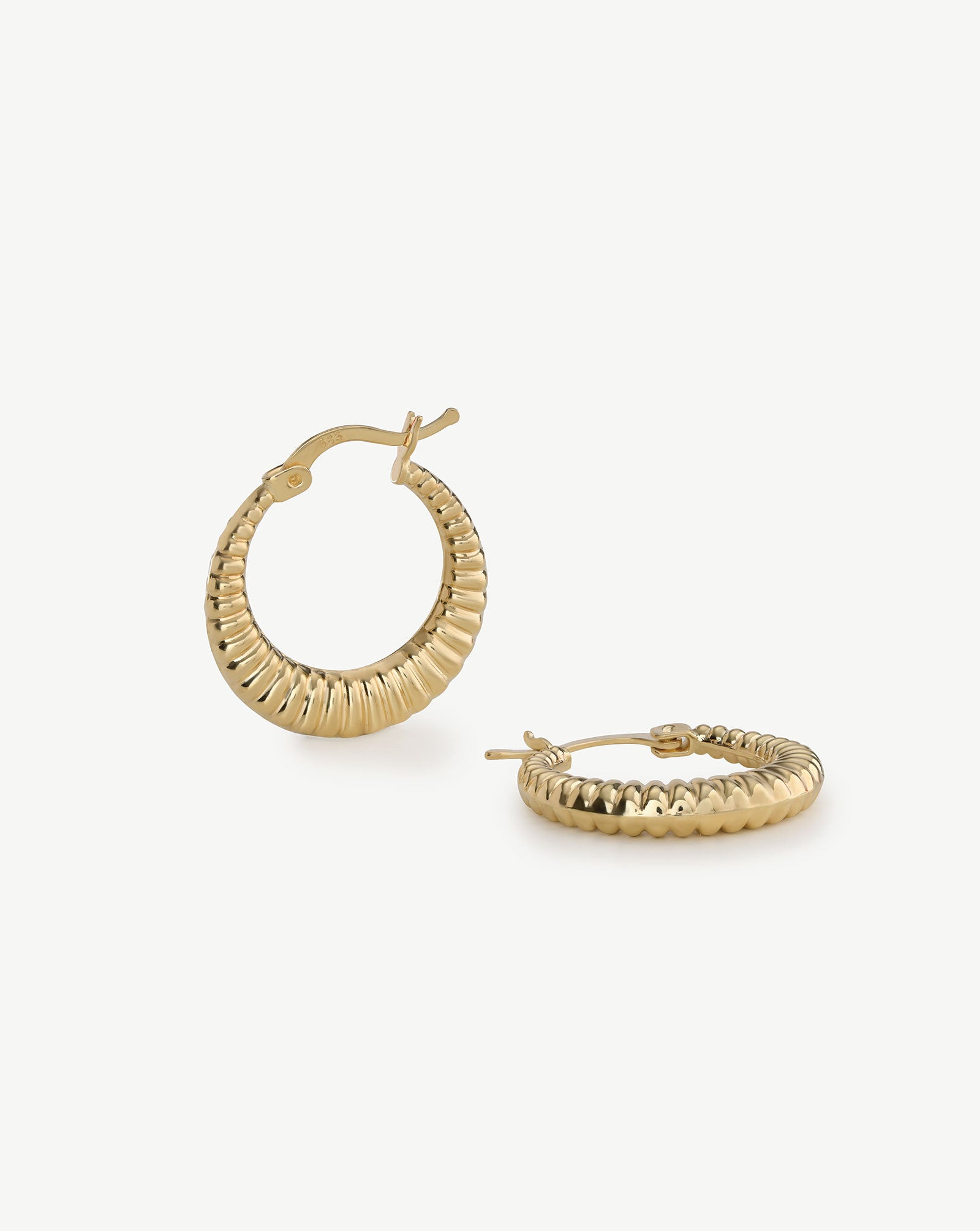 Ridged Round Hollow Hoops