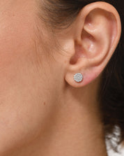 White Gold Pavé Round Studs