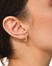 Side Detailed Zirconia Hoops