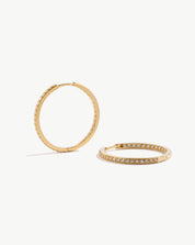 Pavé Thin Hoops