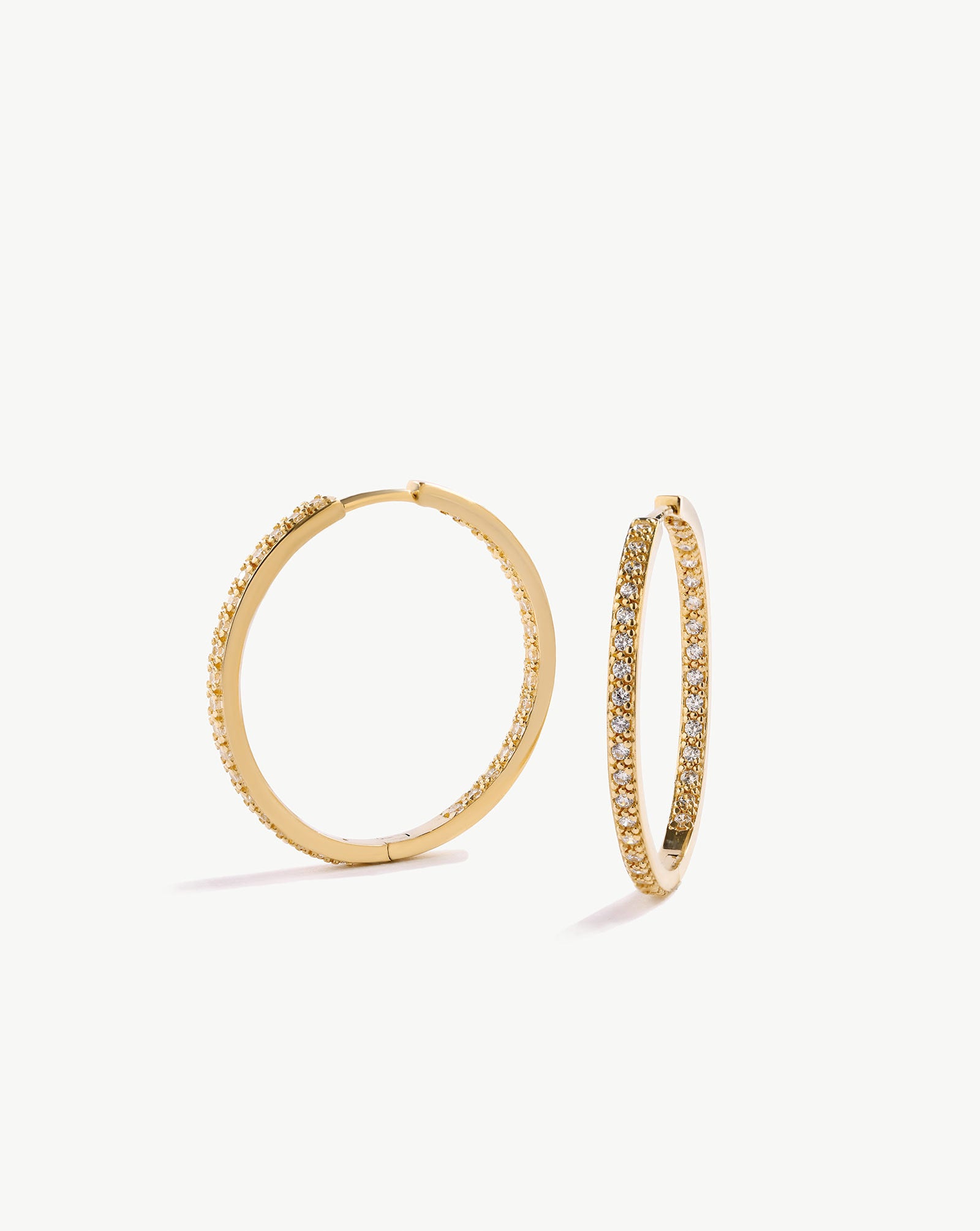 Pavé Thin Hoops