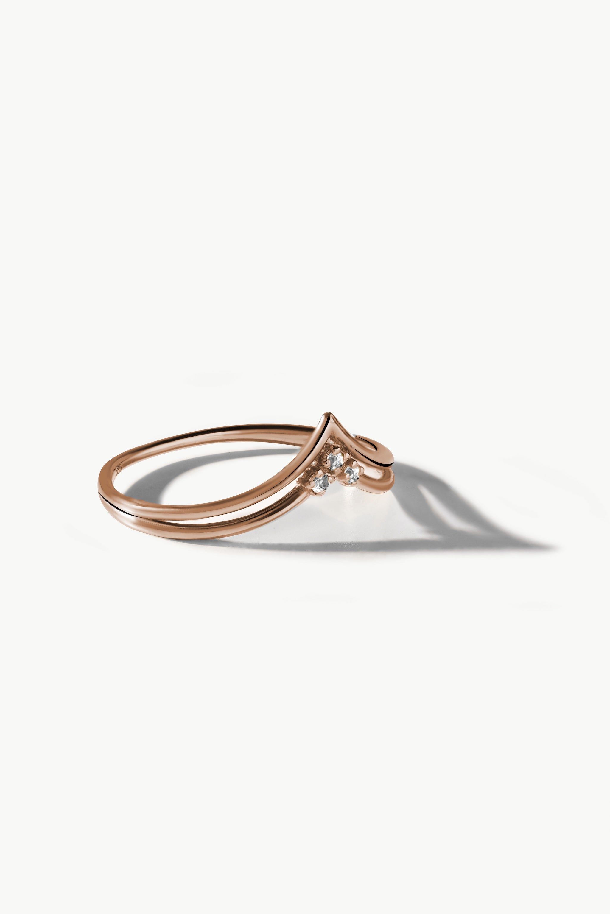 Diamond Wishbone Couple Ring