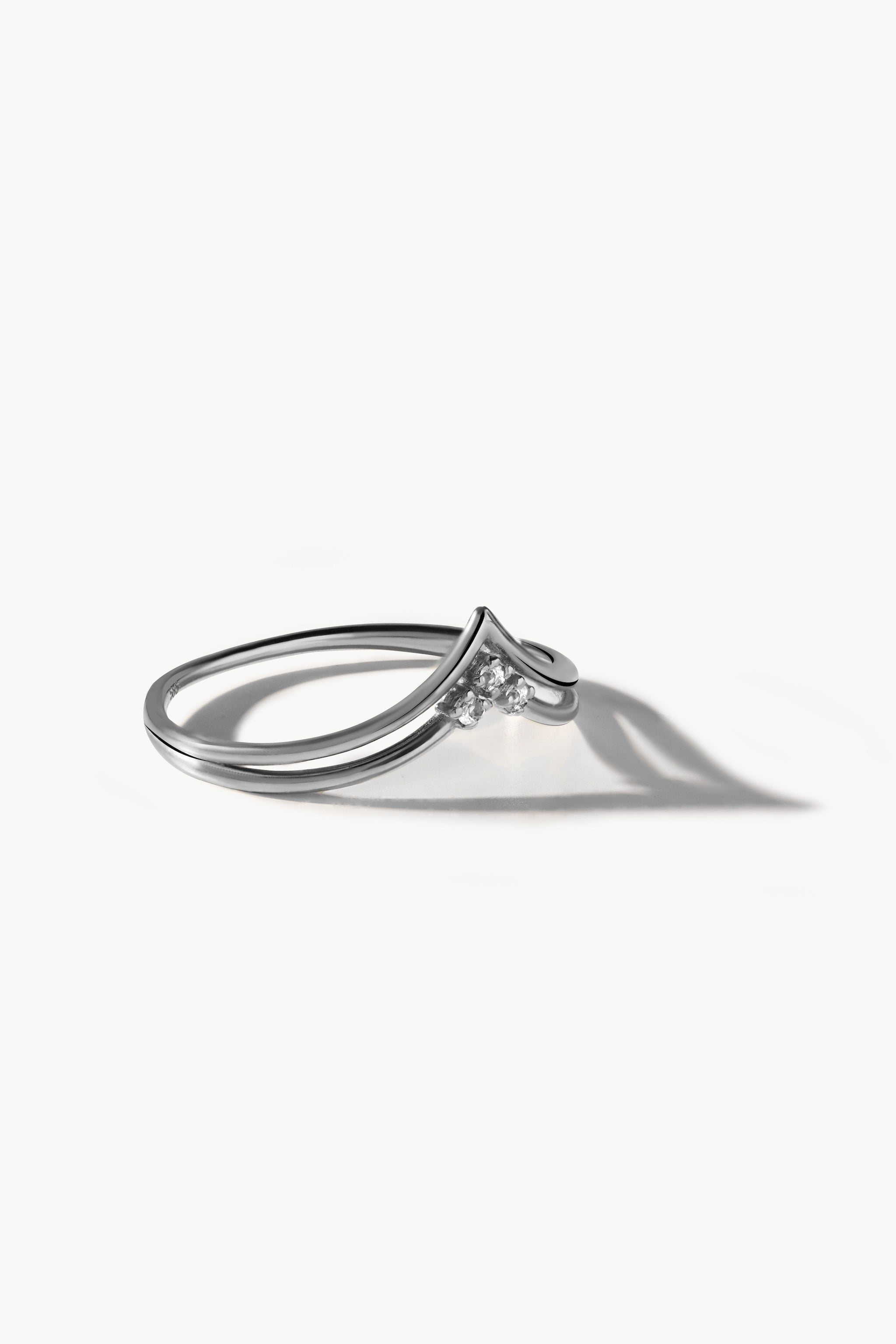 Diamond Wishbone Couple Ring